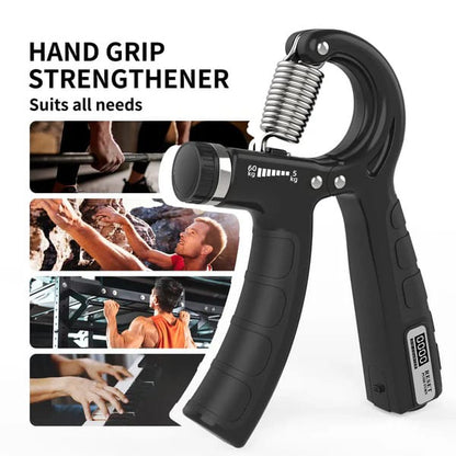 Adjustable Hand Gripper with Rep Counter – Grip Strengthener