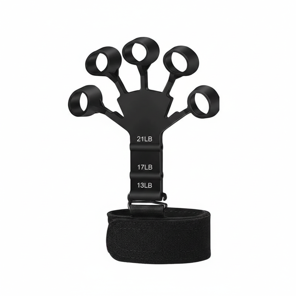Silicone Finger Stretcher & Grip Strengthener – 3-Level Resistance