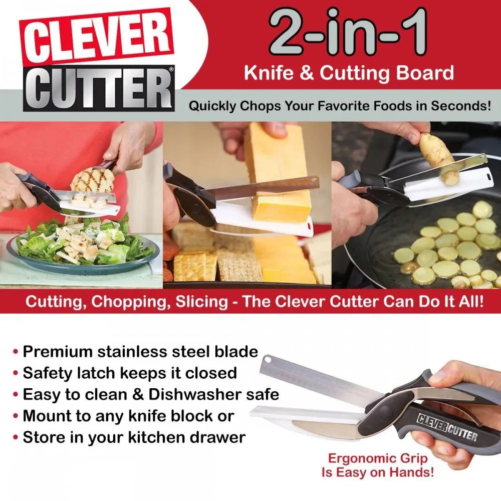 2-in-1 Clever Cutter Scissor with Cutting Board