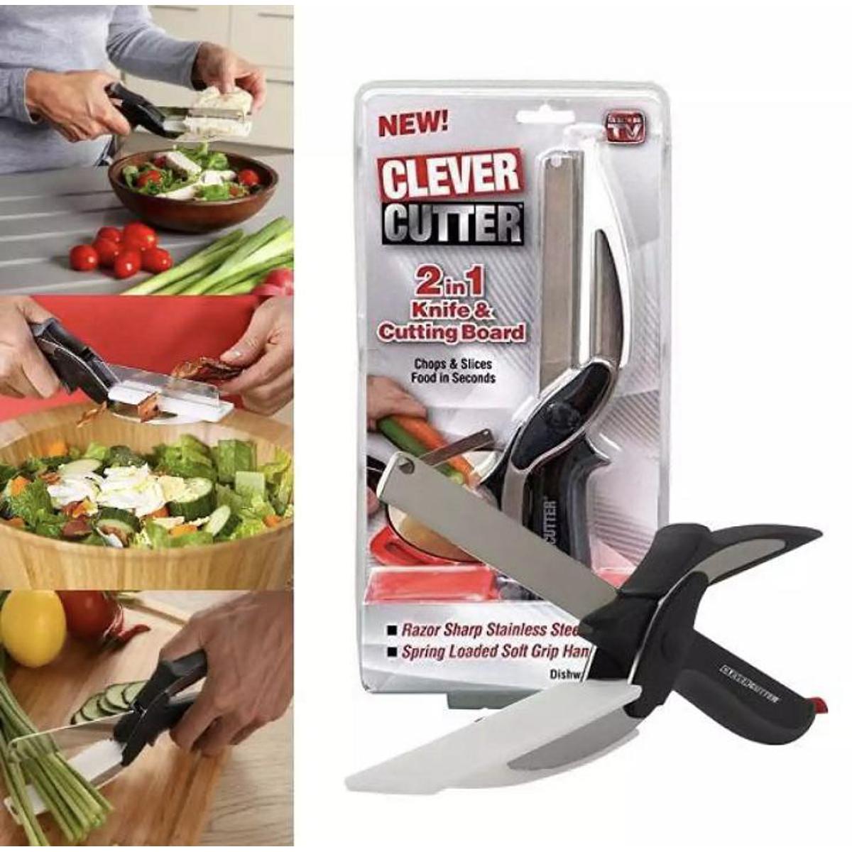 2-in-1 Clever Cutter Scissor with Cutting Board