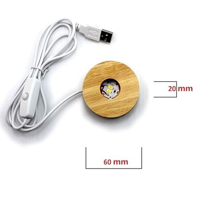 Galaxy Crystal Ball Lamp – USB LED Night Light with 3D Moon Design