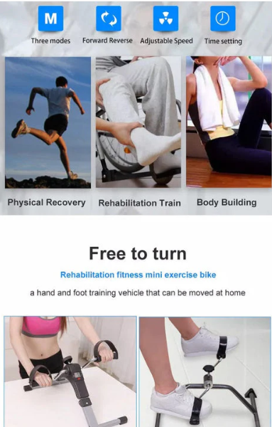 Mini Pedal Exerciser – Portable Folding Exercise Bike for Home & Office