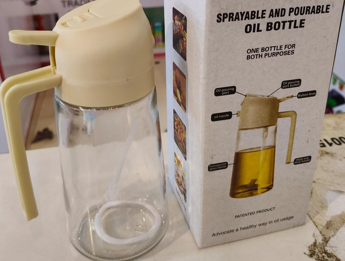 2-in-1 Oil Sprayer Bottle for Kitchen –      400ml