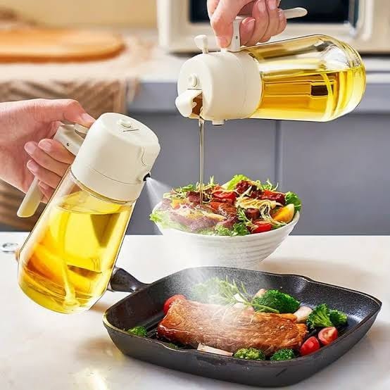 2-in-1 Oil Sprayer Bottle for Kitchen –      400ml
