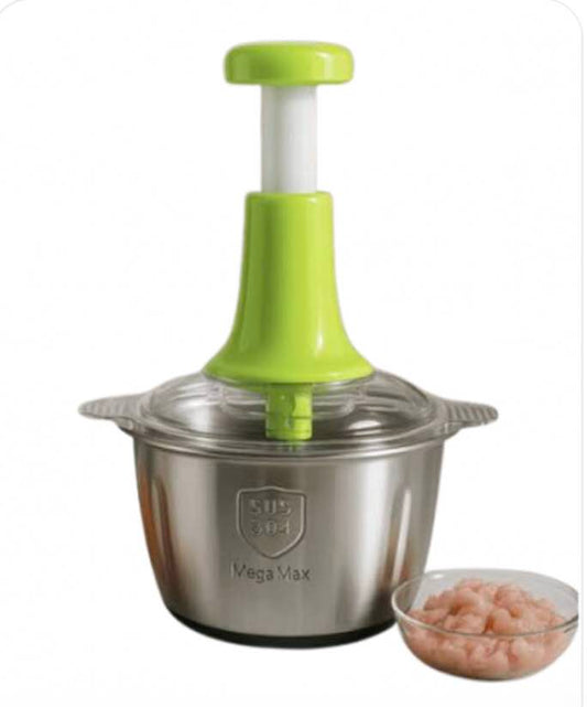 2L Manual Food Chopper – Push Mechanism, BPA-Free