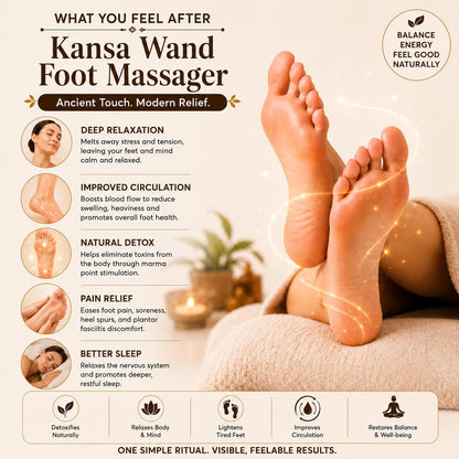 Kansa Wand Face & Foot Massager – Ayurvedic Bronze Tool