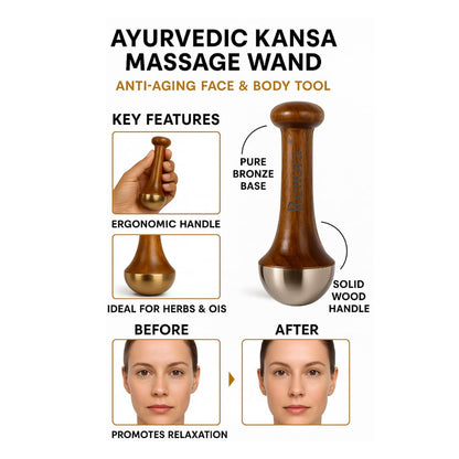 Kansa Wand Face & Foot Massager – Ayurvedic Bronze Tool