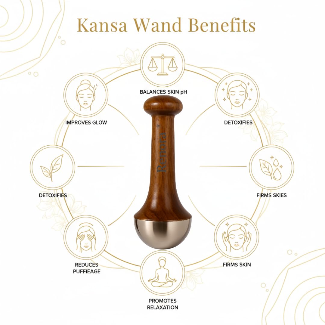 Kansa Wand Face & Foot Massager – Ayurvedic Bronze Tool
