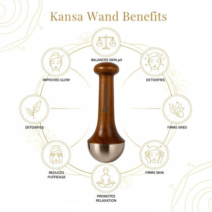 Kansa Wand Face & Foot Massager – Ayurvedic Bronze Tool