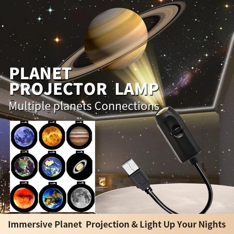 Moon & Earth Ceiling Projector – USB Starry Sky Night Light
