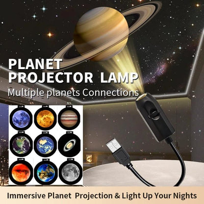 Moon & Earth Ceiling Projector – USB Starry Sky Night Light
