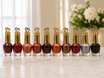 Klean Color Heart-Cap Metallic & Glitter Nail Lacquer Set (10 Pcs) - Random Color