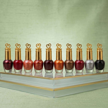Klean Color Heart-Cap Metallic & Glitter Nail Lacquer Set (10 Pcs) - Random Color