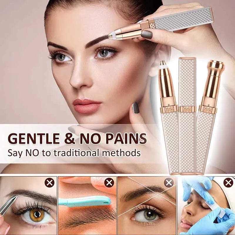 Updated Design 2-in-1 Flawless Eyebrow Trimmer