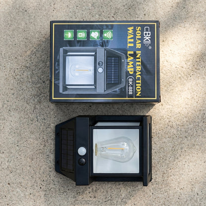 Solar Charge Motion Sensor Solar Waterproof Wall Lamp (Model Bk-888)
