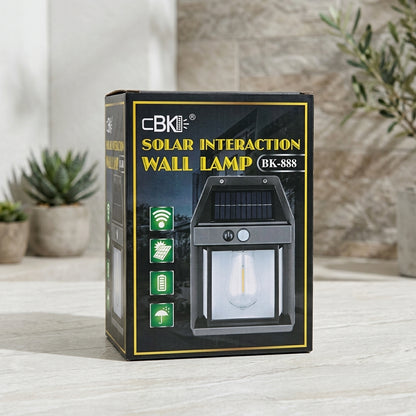 Solar Charge Motion Sensor Solar Waterproof Wall Lamp (Model Bk-888)