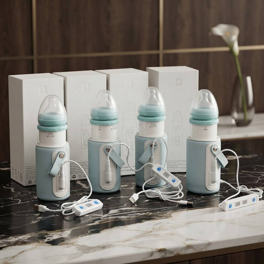 USB Baby Bottle Warmer With Adjustable Temperature Display Portable Milk Warmer