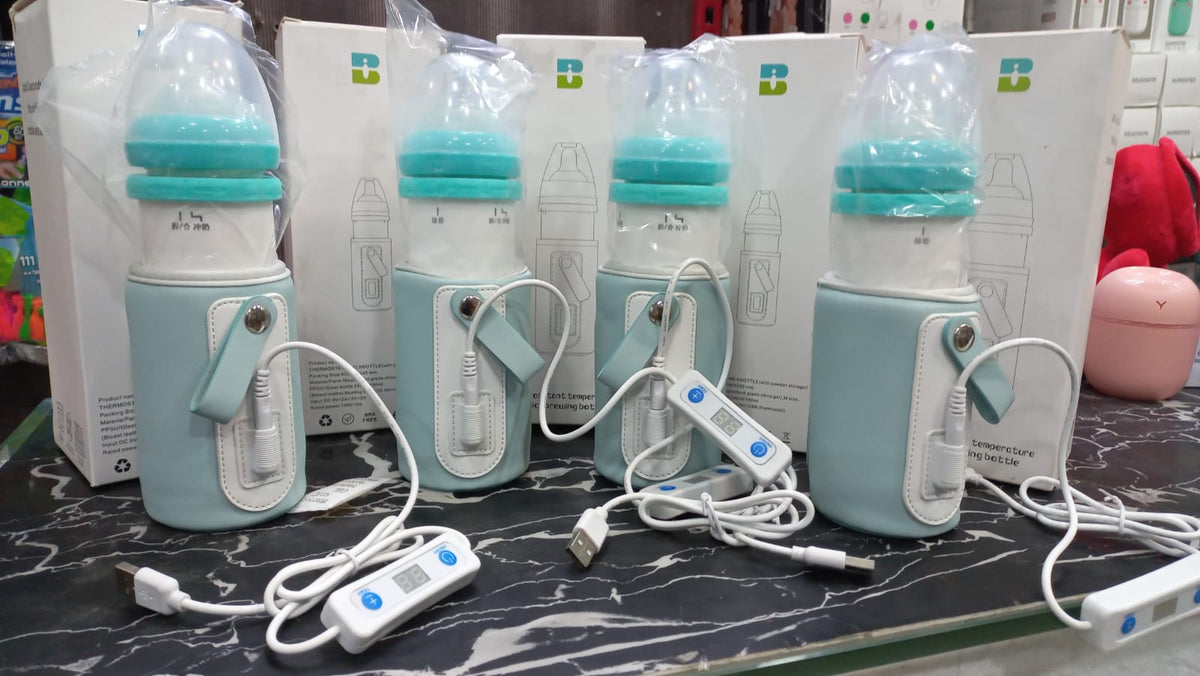 USB Baby Bottle Warmer With Adjustable Temperature Display Portable Milk Warmer