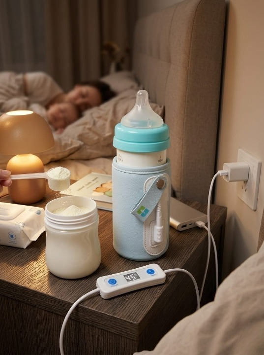 USB Baby Bottle Warmer With Adjustable Temperature Display Portable Milk Warmer