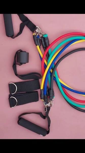 Natural Rubber Resistance Bands Set 11-in-1 – Home & Gym Workout Kit