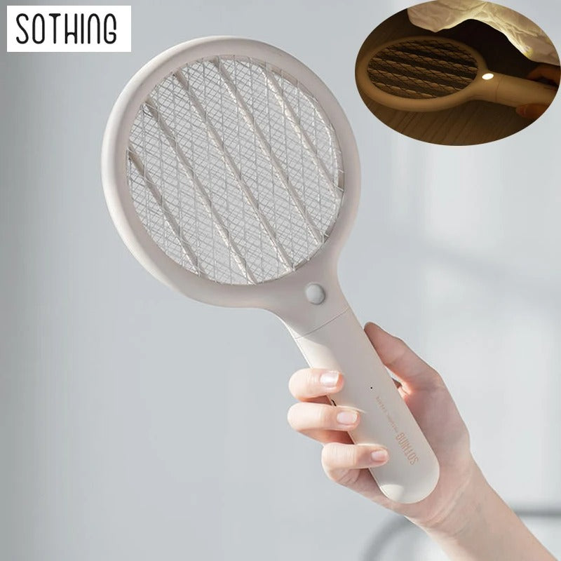 Handheld Sothing Portable Electric Mosquito Swatter Killer Electric Racket Insect Fly Bug Mosquito Zapper Swatter Killer Home