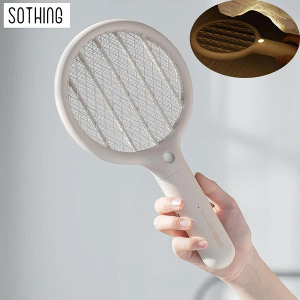 Handheld Sothing Portable Electric Mosquito Swatter Killer Electric Racket Insect Fly Bug Mosquito Zapper Swatter Killer Home