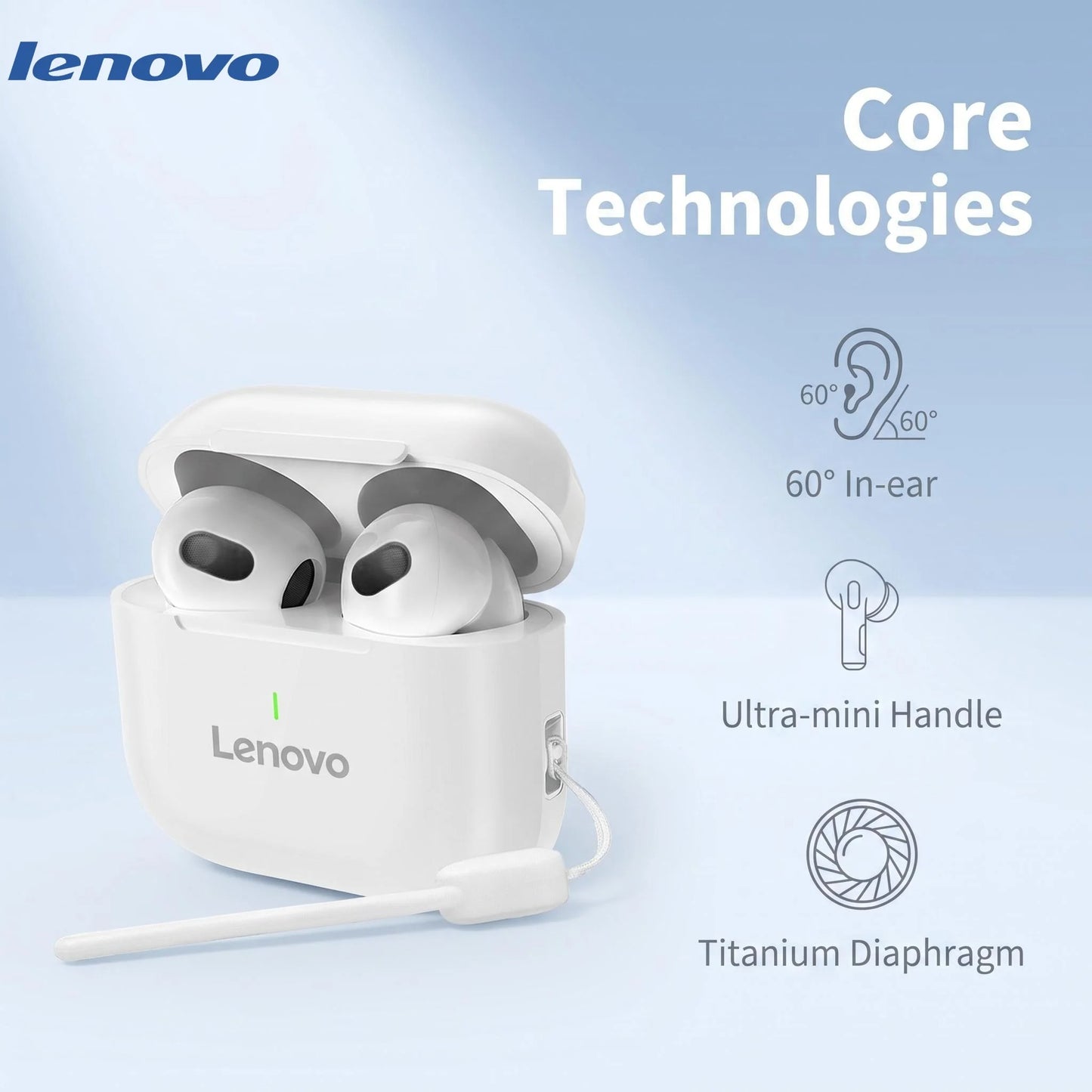 Original Lenovo A6 PRO TWS Wireless Earphone Bluetooth 5.0 HD Calls Touch Control Earbuds Gaming Headphones With Mic