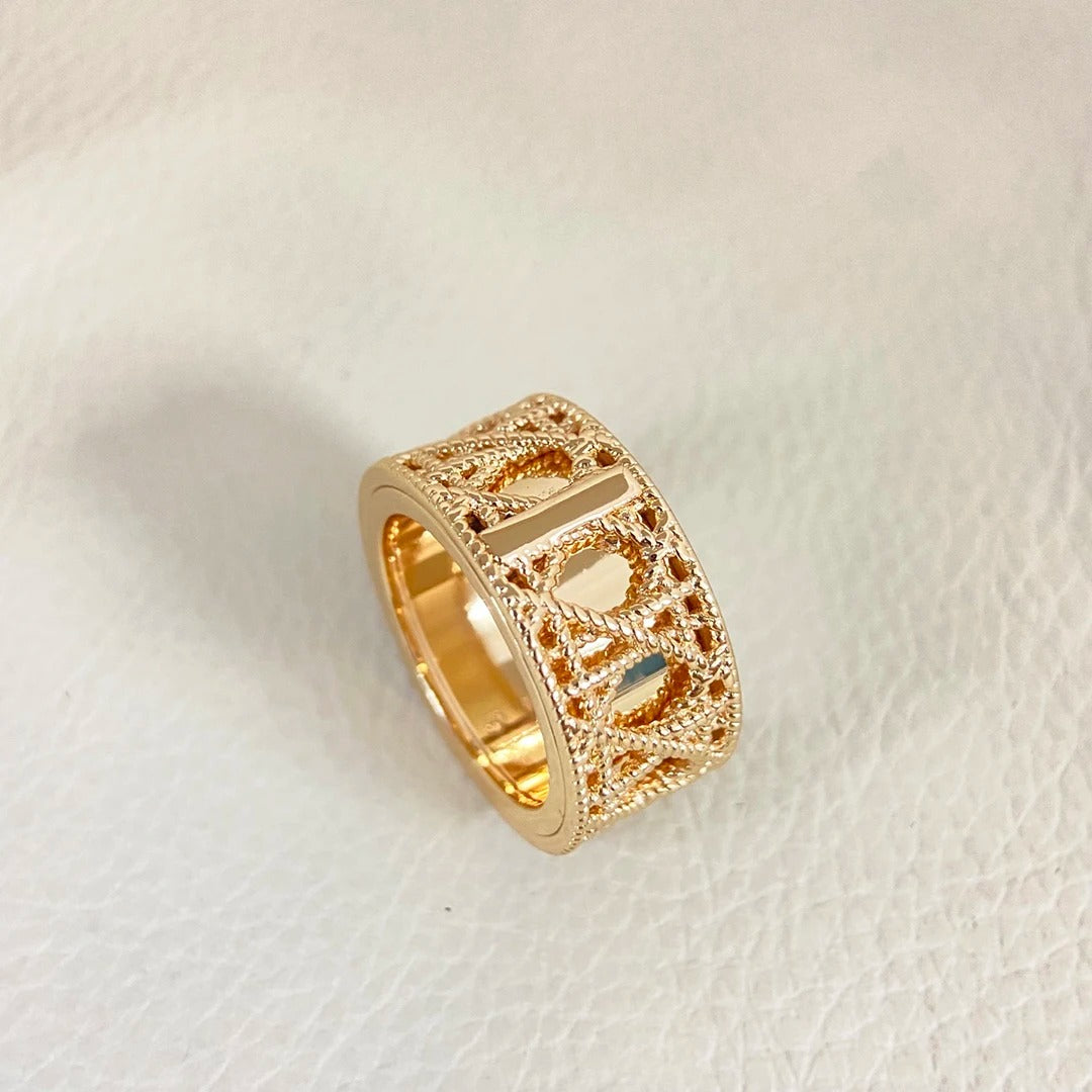 2026 Trends 925 Sterling Silver Tengge Pattern Hollow Couple Rings Woman, Luxury Fashion Jewelry for Ladies, Party Accessories