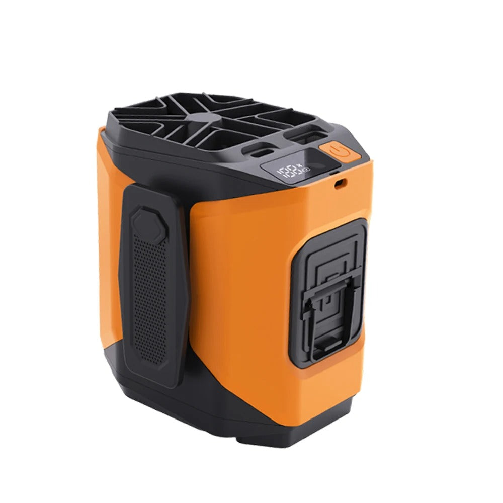 10000mAh Rechargeable Waist Fan Portable Hands Free Mini Fan With Power Bank Flashlight 5 Speeds For Outdoor Activities