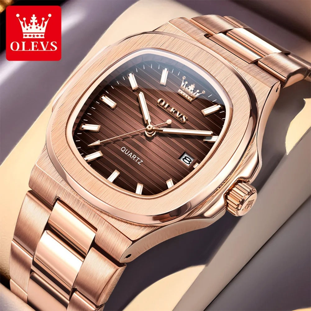 OLEVS 3696 Quartz Watch For Men Luxury Calendar Waterproof Business Men's Wristwatch Luminous Big Dial Fashion Simple Man Watch