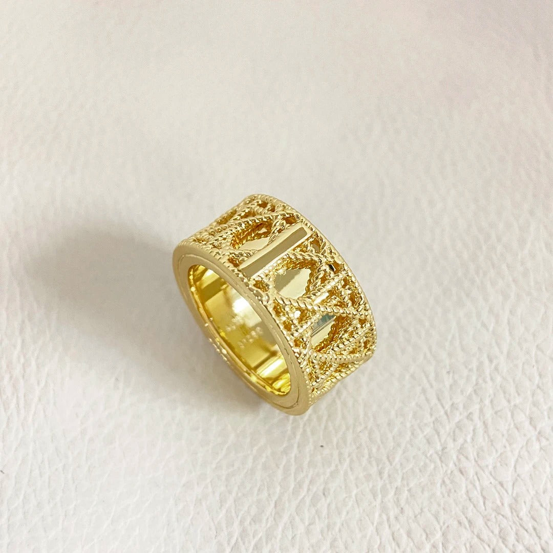 2026 Trends 925 Sterling Silver Tengge Pattern Hollow Couple Rings Woman, Luxury Fashion Jewelry for Ladies, Party Accessories