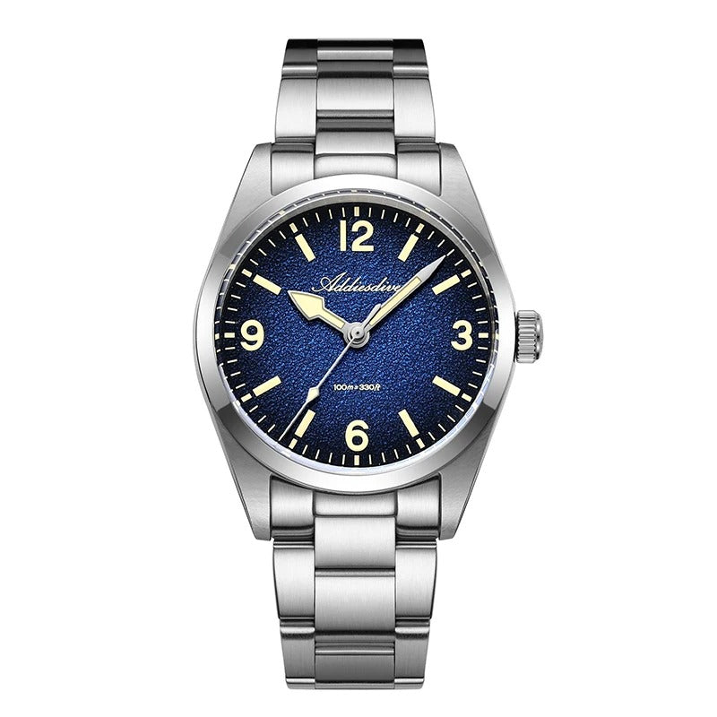 ADDIESDIVE AD2544 Luxury 36MM Quartz Watch 316L Stainless Steel 100M Dive Waterproof C3 Retro Super Luminous Sapphire Wristwatch