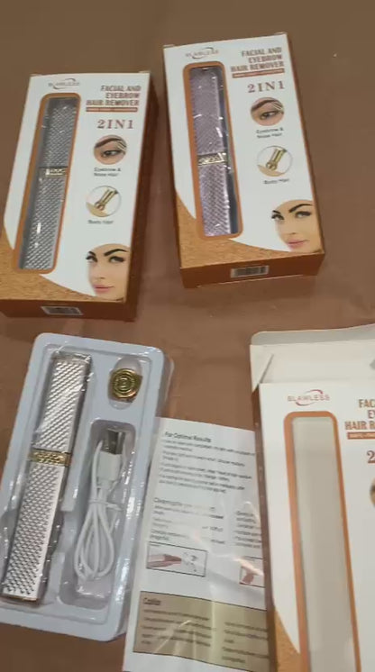 Updated Design 2-in-1 Flawless Eyebrow Trimmer